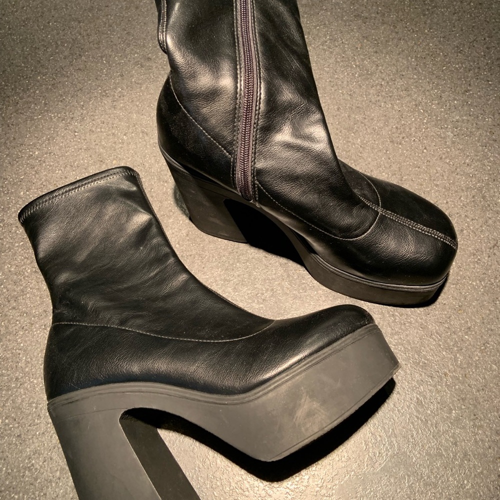 Call It Spring Black Heeled Boots - Picture 2 of 11